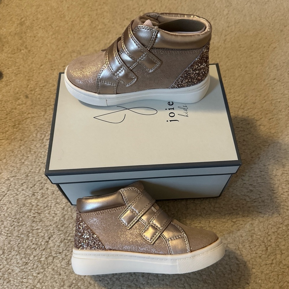 Joie Kids Girls’ High Top Glitter Sneakers Size 8